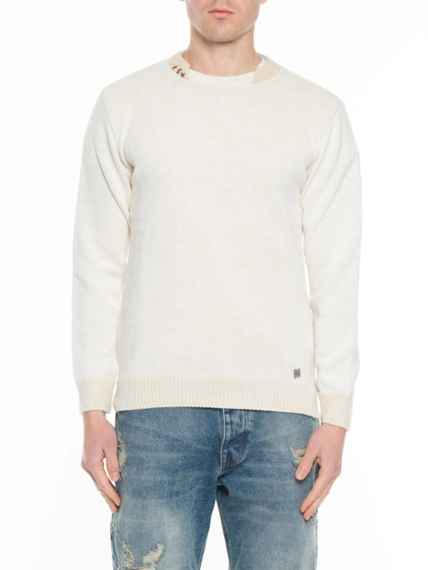 B.COLOUR PATCHED SWEATER