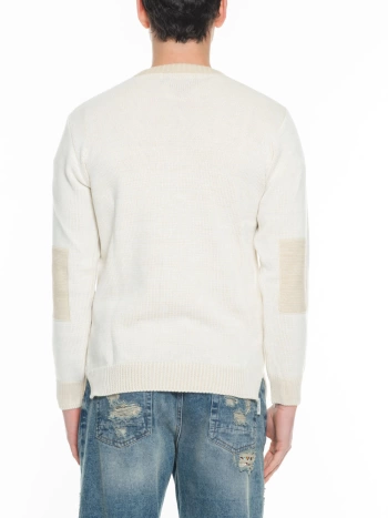 B.COLOUR PATCHED SWEATER