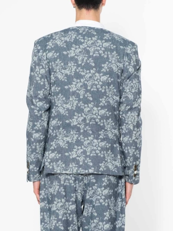 JAQUARD EFFECT DENIM SHAWL JACKET