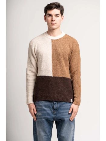 BLOCK COLOR BOUCLE' SWEATER