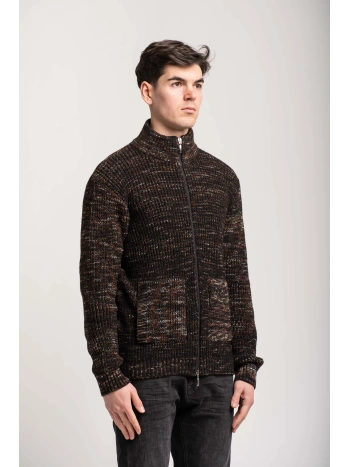 MAGLIA ZIP MELANGE