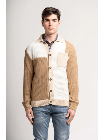 POCKET INTARSIA JACKET