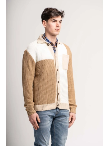 POCKET INTARSIA JACKET