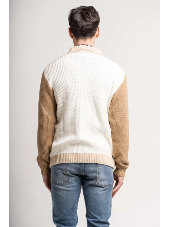 POCKET INTARSIA JACKET