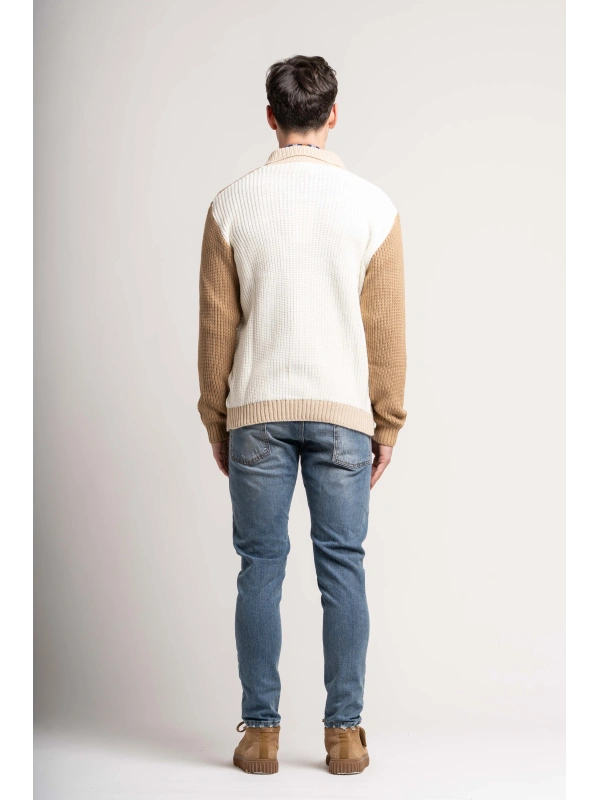 POCKET INTARSIA JACKET