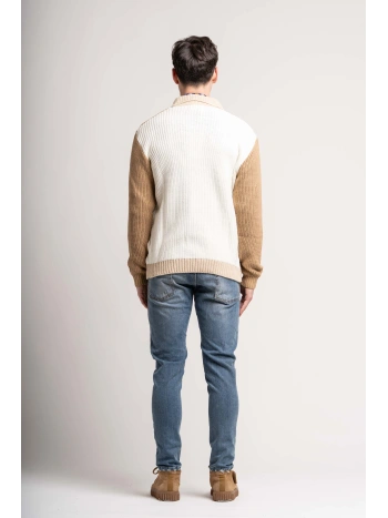 POCKET INTARSIA JACKET