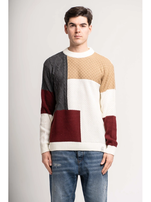 JACQUARD INTARSIA SWEATER COL.