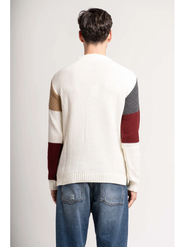 JACQUARD INTARSIA SWEATER COL.