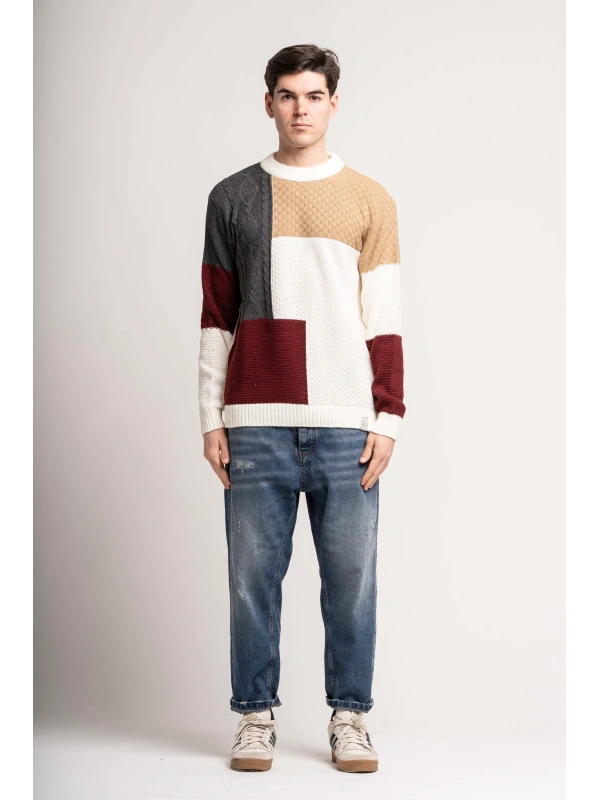JACQUARD INTARSIA SWEATER COL.