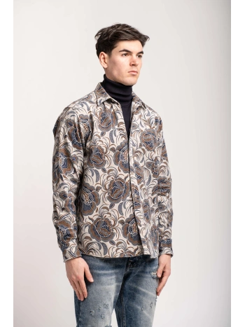 PRINTED VELVET OVERSHIRT