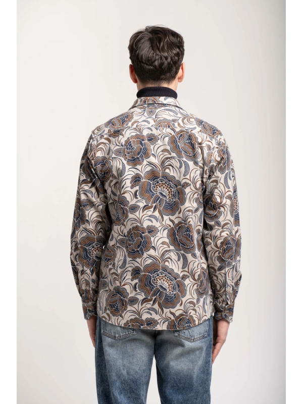 PRINTED VELVET OVERSHIRT