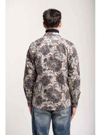 PRINTED VELVET OVERSHIRT