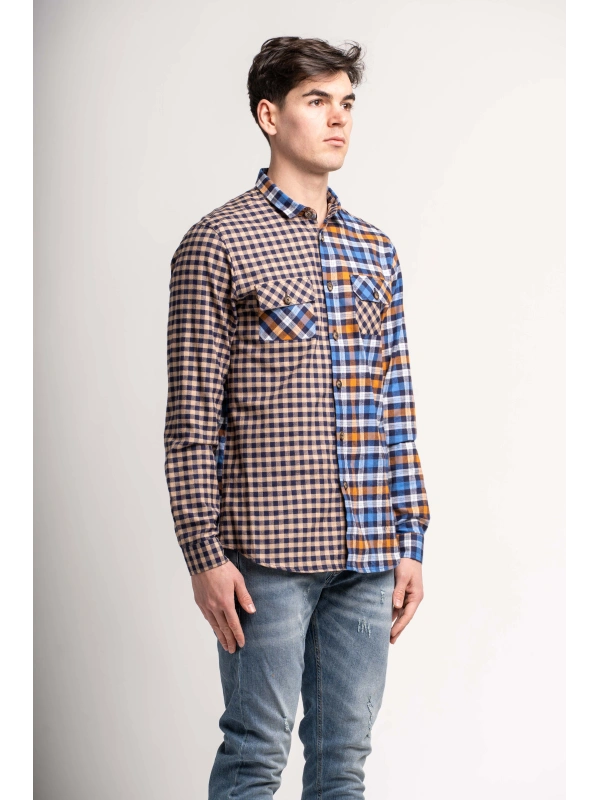 CHECK PATCHWORK SHIRT 2