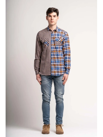 CHECK PATCHWORK SHIRT