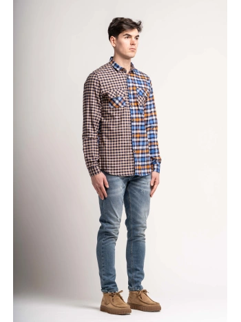 CHECK PATCHWORK SHIRT