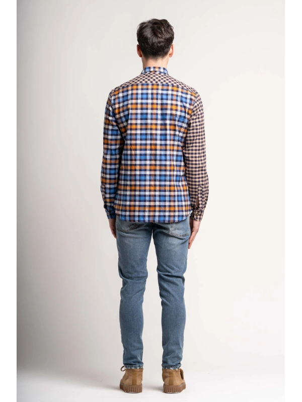 CHECK PATCHWORK SHIRT