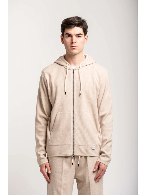 SWEATSHIRT CAP+ZIP