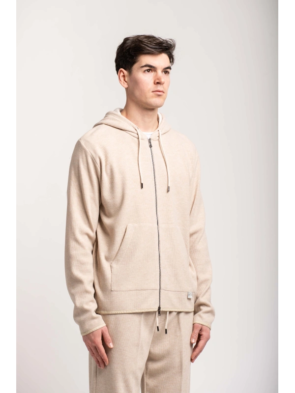 SWEATSHIRT CAP+ZIP