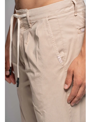 DRAWSTRING PANTS WITH MENDS