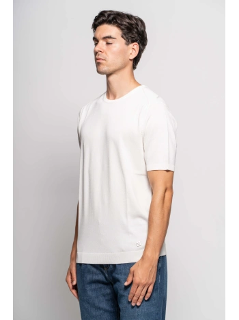 COCOA HALF-SLEEVE CREPE SWEATER