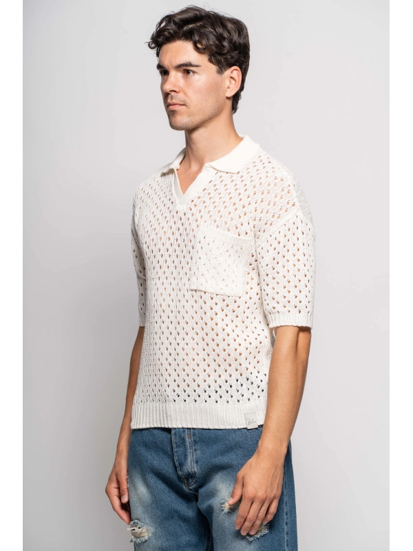 M/S POLO SHIRT WITH HOLES