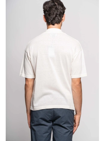 S/M SHIRT WITH BEIGE MELANGE TRIANGLES