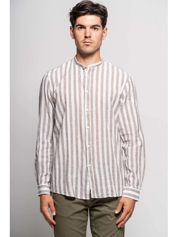 CAM.COR. WIDE LINE LINEN/COT