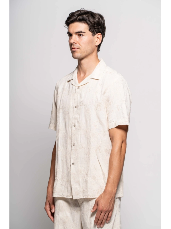 CAMICIA M/M JAQUARD CO/LI