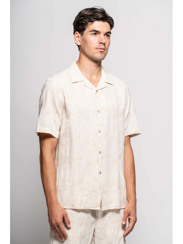 CAMICIA M/M JAQUARD CO/LI