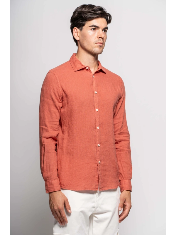 LINEN COLLAR SHIRT