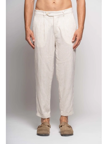 PANTALONE MISTO LINO