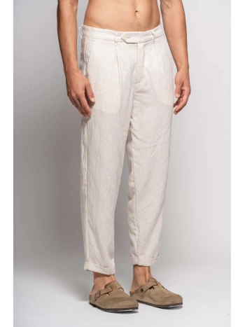 LINEN MIX TROUSERS