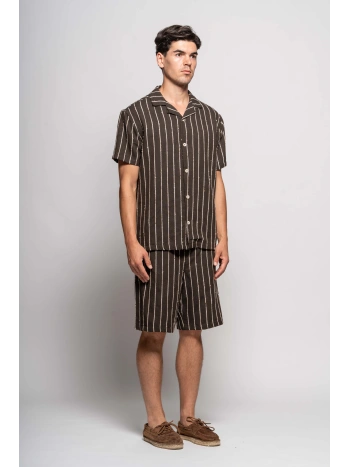 BERMUDA SHORTS WITH JAQUARD STRIPES