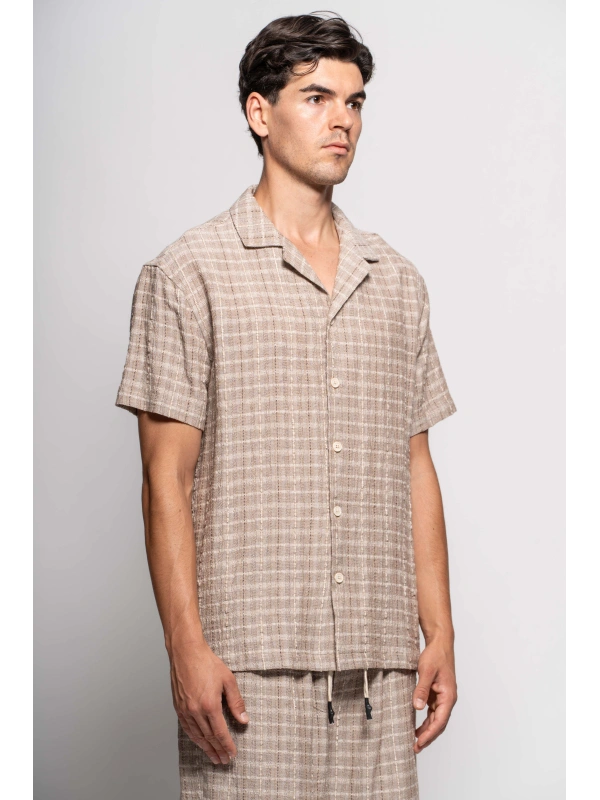 JACQUARD S/S OVERSHIRT