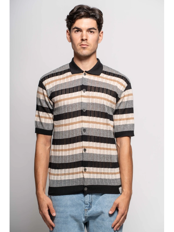 CAMICIA MAGLIA M/M RIGHE