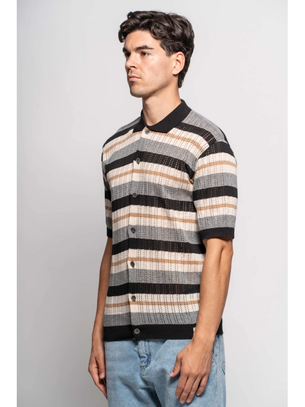 CAMICIA MAGLIA M/M RIGHE 2