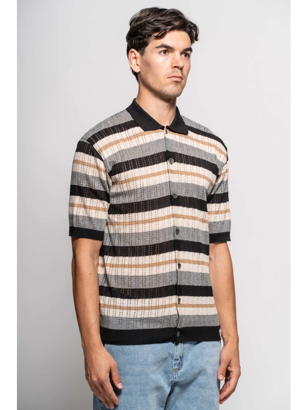 CAMICIA MAGLIA M/M RIGHE