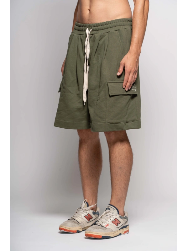 BERMUDA CARGO FELPA BLU NAVY 2