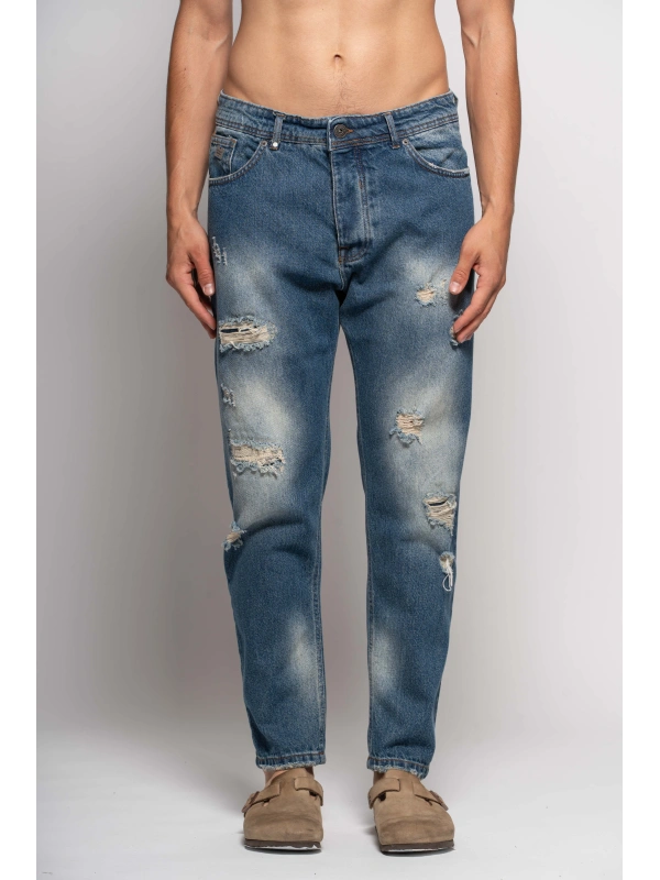 DARK BROKEN ZR JEANS