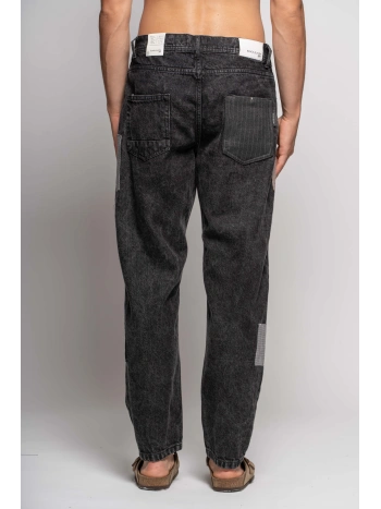 JEANS WITH BLACK PATCHES
