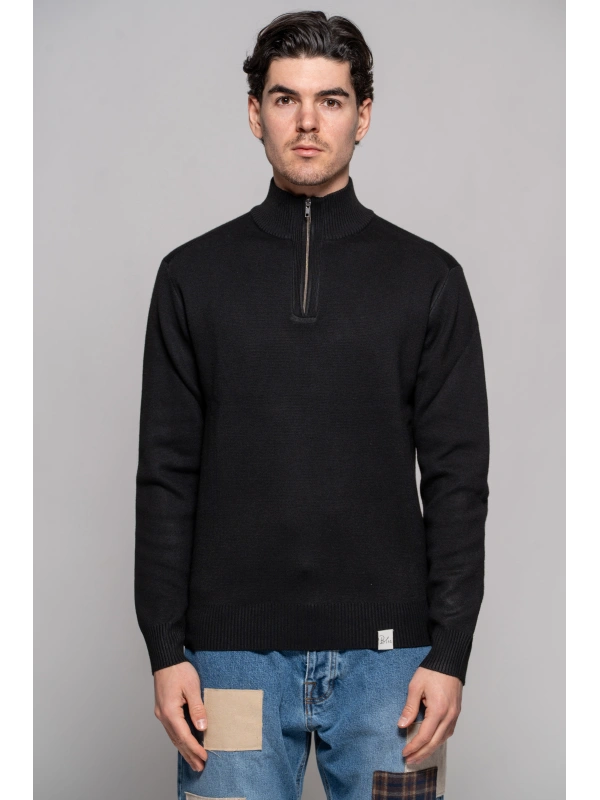 LUPETTO MEZZA ZIP PUNTO MILANO BLU NAVY