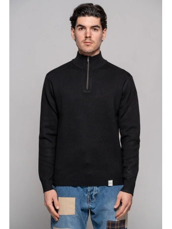 MILAN STITCH HALF-ZIP TURTLENECK