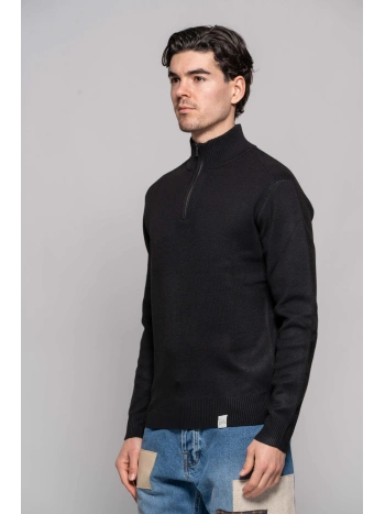 MILAN STITCH HALF-ZIP TURTLENECK