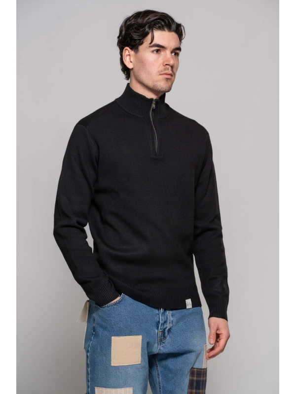 LUPETTO MEZZA ZIP PUNTO MILANO BLU NAVY