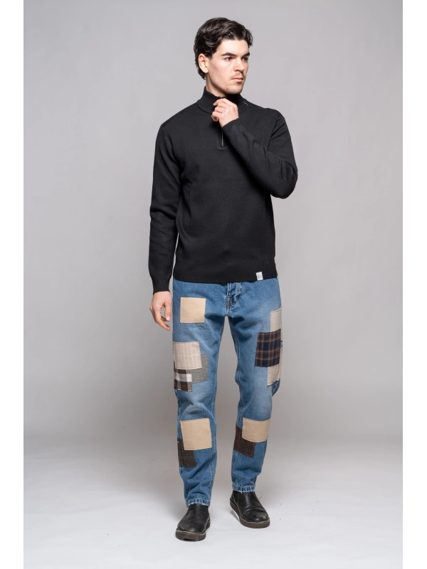LUPETTO MEZZA ZIP PUNTO MILANO BLU NAVY