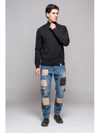 LUPETTO MEZZA ZIP PUNTO MILANO BLU NAVY