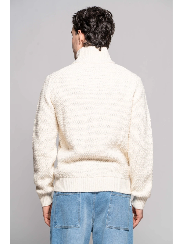 GIACCA ZIP SLUB NOTTE