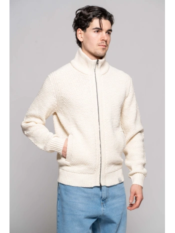 GIACCA ZIP SLUB NOTTE