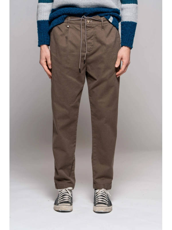 DRAWSTRING PANTS WITH EMBROIDERY
