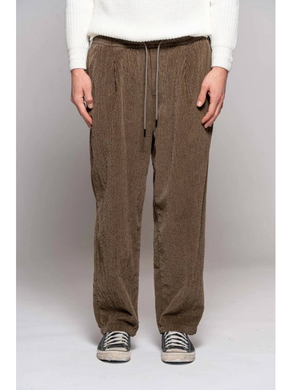 HAMMERED VELVET TROUSERS